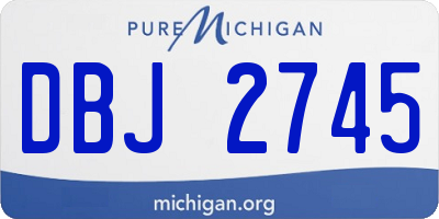 MI license plate DBJ2745