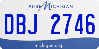 MI license plate DBJ2746