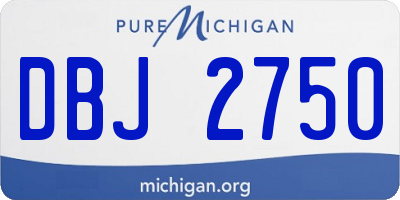 MI license plate DBJ2750