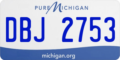 MI license plate DBJ2753