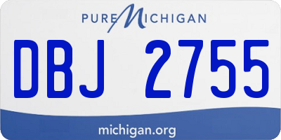 MI license plate DBJ2755