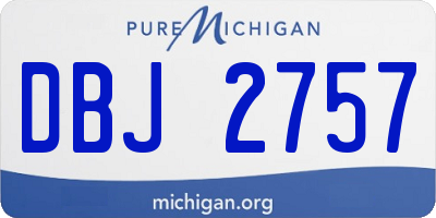MI license plate DBJ2757