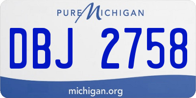 MI license plate DBJ2758