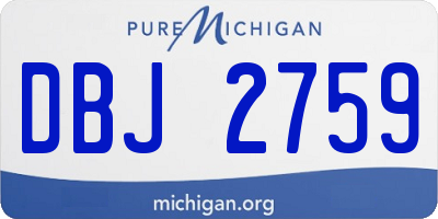 MI license plate DBJ2759