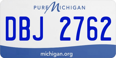 MI license plate DBJ2762