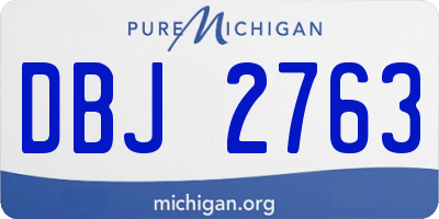MI license plate DBJ2763