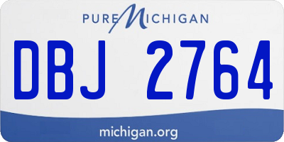 MI license plate DBJ2764