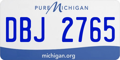 MI license plate DBJ2765