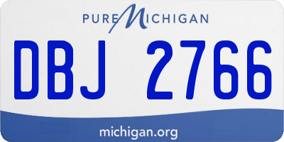 MI license plate DBJ2766
