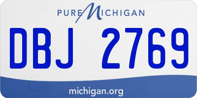 MI license plate DBJ2769