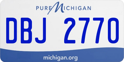 MI license plate DBJ2770