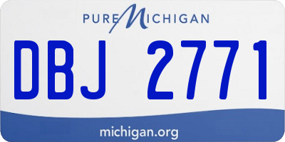 MI license plate DBJ2771