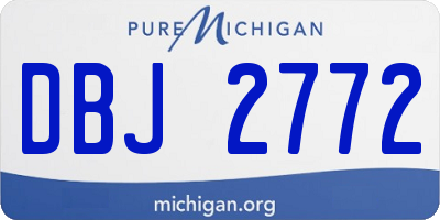 MI license plate DBJ2772