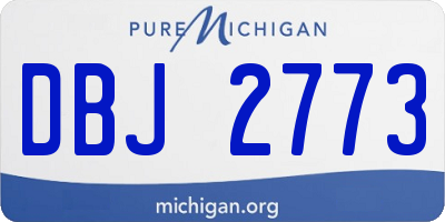 MI license plate DBJ2773