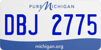 MI license plate DBJ2775
