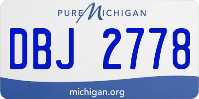 MI license plate DBJ2778