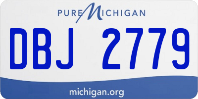 MI license plate DBJ2779