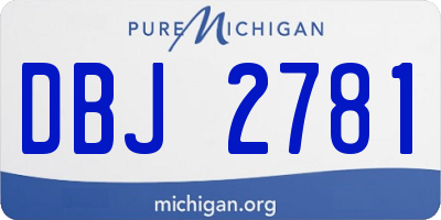 MI license plate DBJ2781