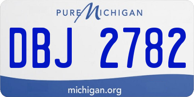 MI license plate DBJ2782