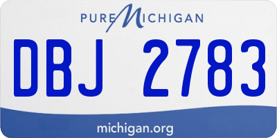 MI license plate DBJ2783