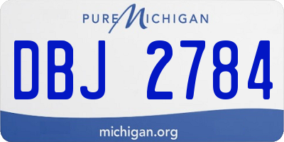 MI license plate DBJ2784