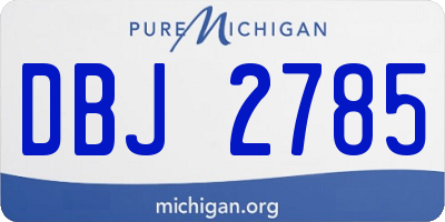 MI license plate DBJ2785