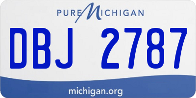 MI license plate DBJ2787
