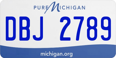 MI license plate DBJ2789
