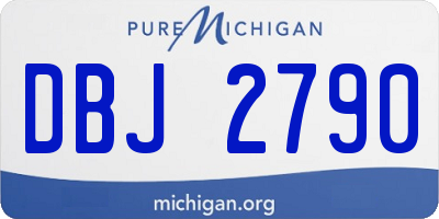 MI license plate DBJ2790