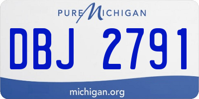 MI license plate DBJ2791