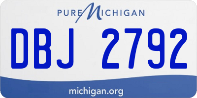 MI license plate DBJ2792