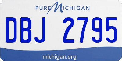 MI license plate DBJ2795
