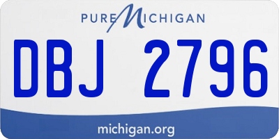 MI license plate DBJ2796