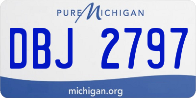 MI license plate DBJ2797