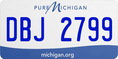 MI license plate DBJ2799