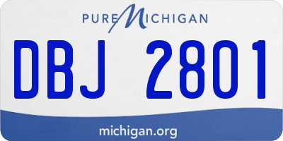 MI license plate DBJ2801