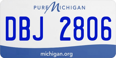 MI license plate DBJ2806