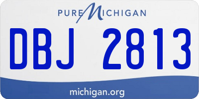 MI license plate DBJ2813