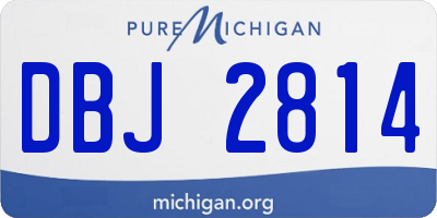 MI license plate DBJ2814
