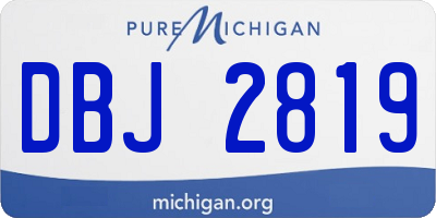 MI license plate DBJ2819