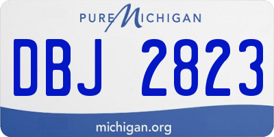 MI license plate DBJ2823