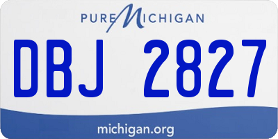 MI license plate DBJ2827