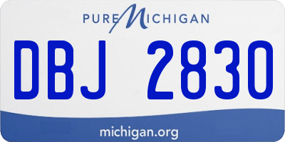 MI license plate DBJ2830