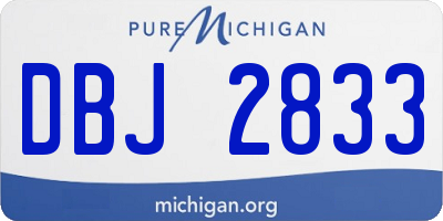 MI license plate DBJ2833