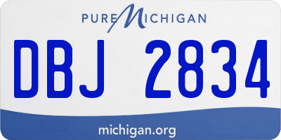 MI license plate DBJ2834