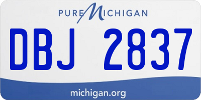 MI license plate DBJ2837