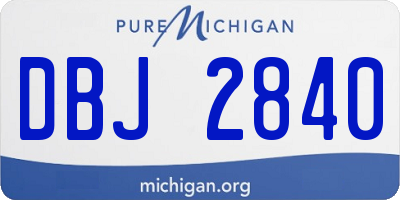 MI license plate DBJ2840