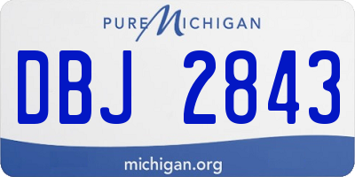 MI license plate DBJ2843