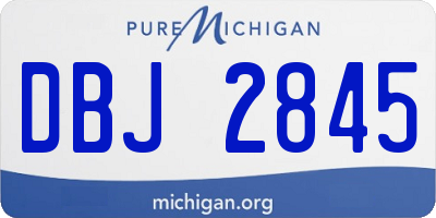 MI license plate DBJ2845