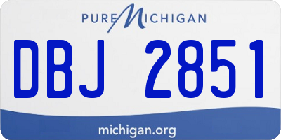 MI license plate DBJ2851